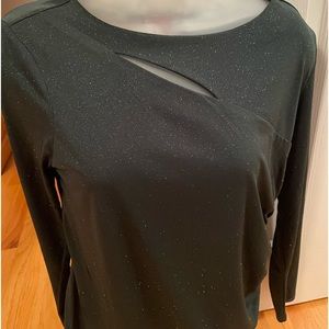 Shimmering forest green top
